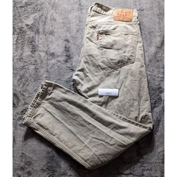 Levi's 559 Relax Straight Fit Men's Jeans Size 34x32 Beige - Picture 12 of 12